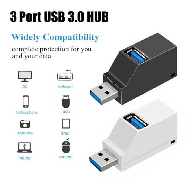 ลดราคา USB 3.0 HUB อะแดปเตอร์ Extender MINI Splitter 3 พอร์ตสำหรับ PC แล็ปท็อป MacBook โทรศัพท์มือถือความเร็วสูง สำหรับ Xiaomi #สินค้าเพิ่มเติม แดปเตอร์ สายแปลงสายไฟ PCS Gold HDMI Extender