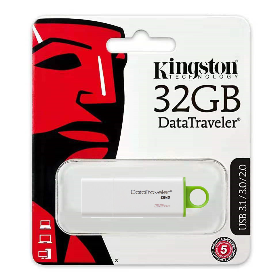 #dennise mall FLASH DRIVE KINGSTON 32GB แฮนดี้ไดร์ /แฟตไดร์ /แฟลตไดร์ฟ /แฟลชไดร์ฟ USB 3.1 /3.0 /2.0 DataTraveler G4 (พร้อมส่ง)