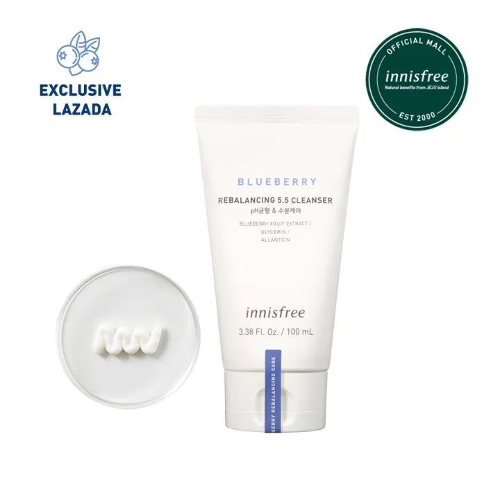 innisfree blueberry rebalancing 5.5 cleanser 100ml