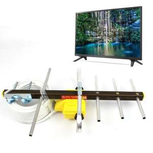 Telecorsa เสาอากาศ แผงรับสัญญาณทีวี Digital TV Antenna AU-5E รุ่น Digital-TV-Antenna-U5E-52A-K3