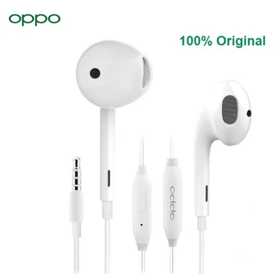 OPPOหูฟังรุ่นR11ของแท้,หูฟังแบบมีสายควบคุมปลั๊ก3.5มม. สำหรับXiaomi Huawei OPPO R15 OPPO Find X F7 F9 OPPO R17