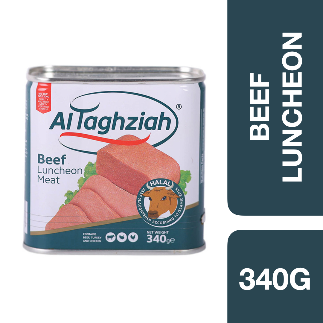 Al Taghziah Beef Luncheon 340g ++ อัลทัคซียะห์ เนื้อกระป๋อง 340 กรัม