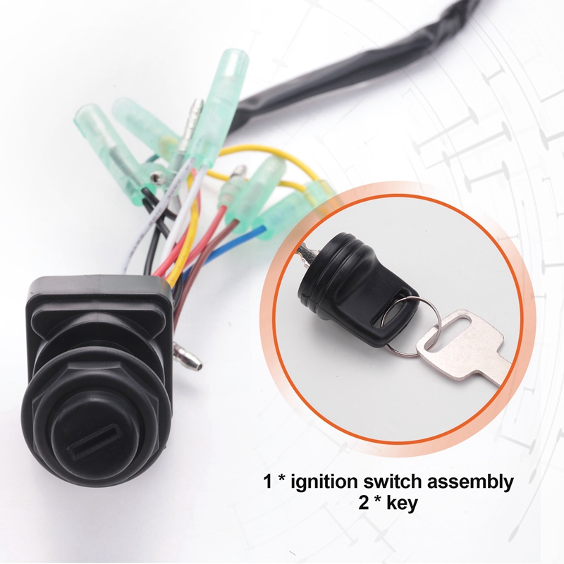 Ignition Switch Key Assy For Yamaha Outboard Motor Control Box 703-82510-43-00