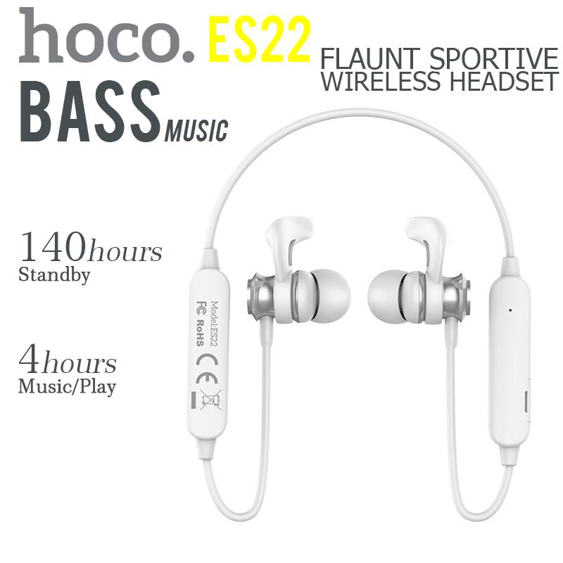 hoco. ES22 Flaunt Wireless headset sportive earphones with mic หูฟังบูทูธกีฬา V4.2 พร้อม mic