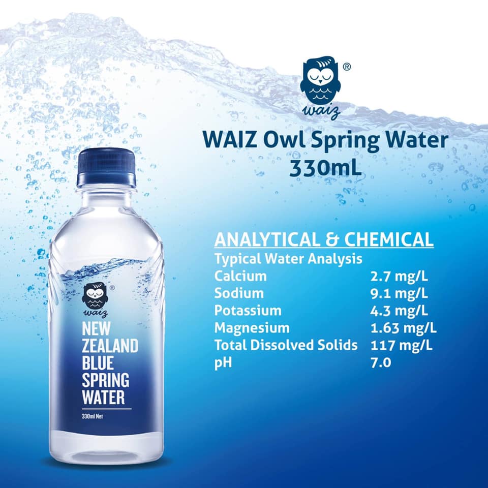 น้ำดื่ม น้ำแร้ Pack 6 ขวด น้ำแร่ Waiz NZ Spring Water ผลิตจากประเทศนิวซีแลนด์ ขนาด 330 ml จากแหล่งธรรมชาติ น้ำ อาหาร เครื่องดื่ม