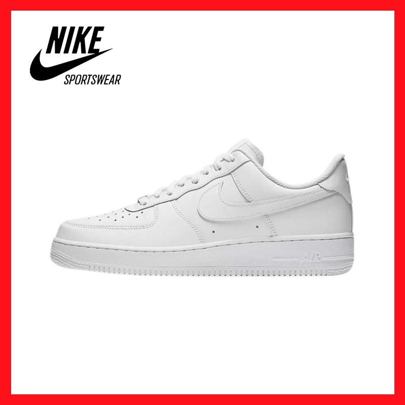 【Official genuine】NIKE AIR FORCE 1 AF1 Men's shoes Women's shoes sports shoes fashion Genuine Leather casual shoes Skateboard shoes running shoes 315122-111 Official store