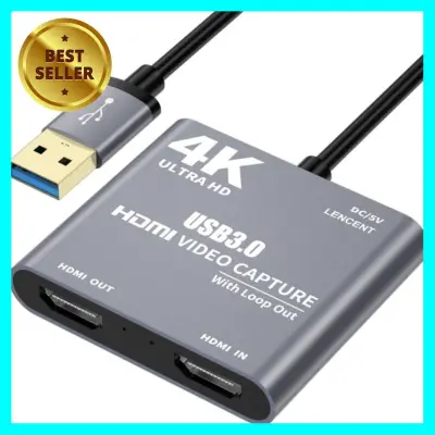 4K 60Hz HDMI Video Capture CardทีวีLoop 1080Pเกมการบันทึกแผ่นที่ถ่ายทอดสดกล่องUSB 3.0 GrabberสำหรับPS4กล้อง เลือก 1 ชิ้น 1 อย่าง Computer คอมพิวเตอร์ Case wifi wireless bluetooth pad fan ลำโพง หูฟัง ไร้สาย HDMI USB TypeC Mini Keyborad Mouse Game เกม