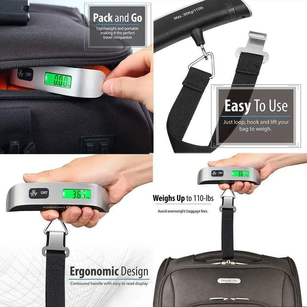 เครื่องชั่งกระเป๋าดิจิตอล เครื่องชั่งน้ำหนัก เครื่องชั่งกระเป๋า New product Electronic Portable Luggage เครื่องชั่งน้ำหนัก กระเป๋าเดินทาง สัมภาระ แบบพกพาชนิดดิจิตอล เครื่องชั่งกระเป๋าเดินทางแบบพกพากระทัดรัด