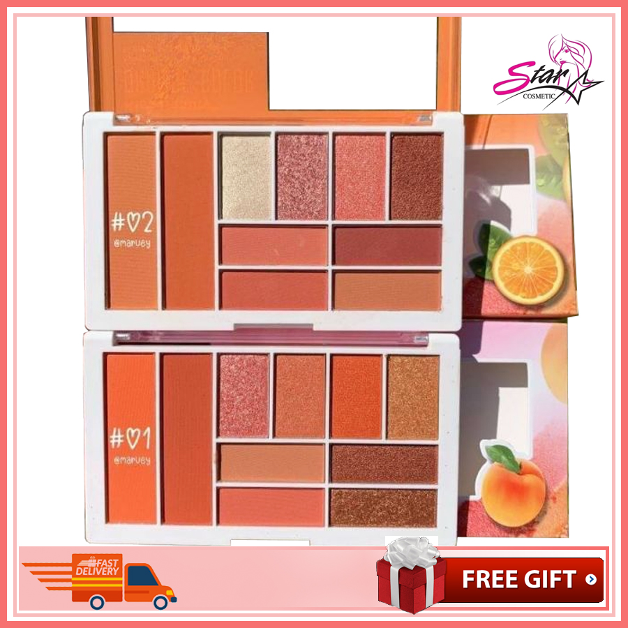Kiss beauty palette  Peach and Orange set
