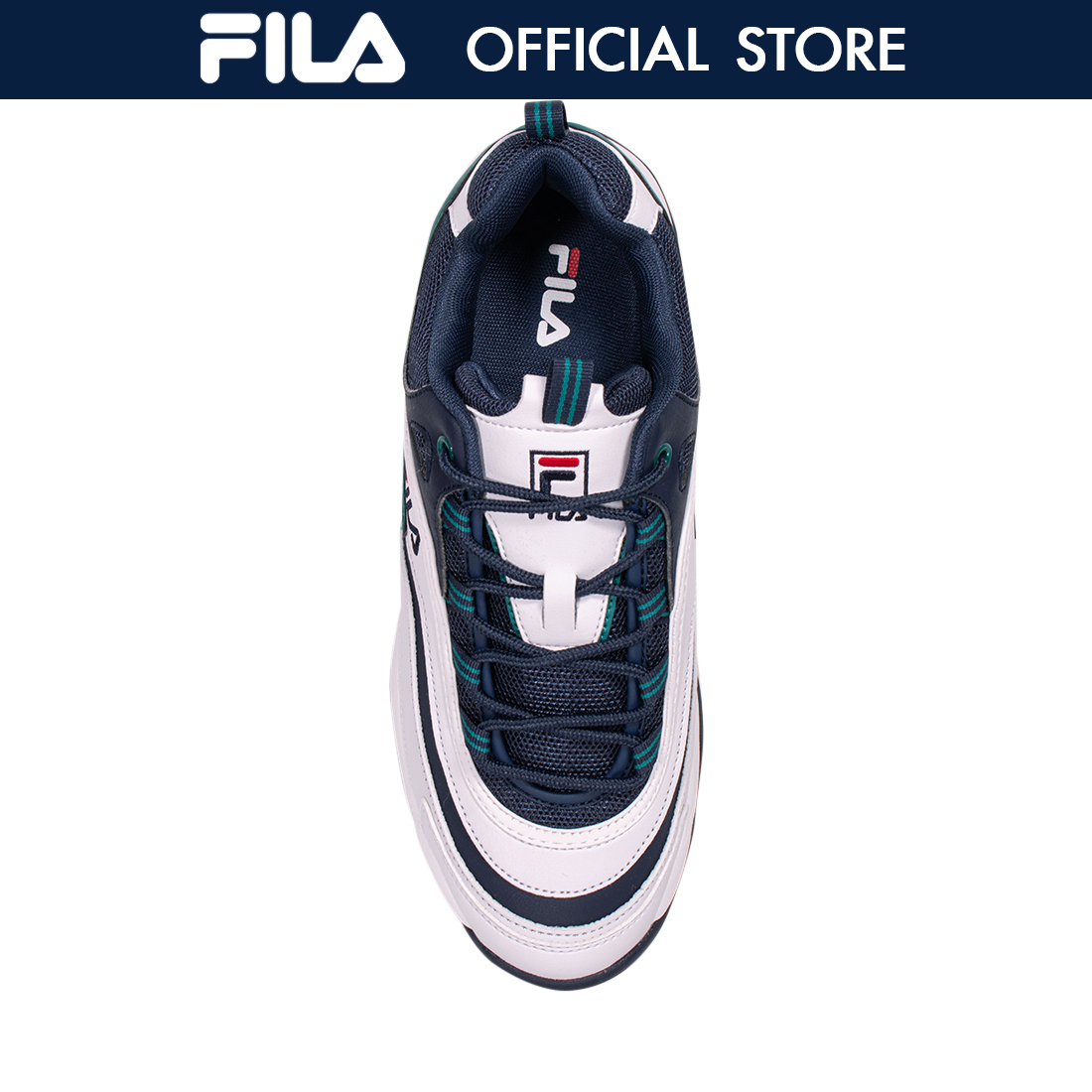 Fila Ray Cb Low Mens White/Navy Trainers main image 1