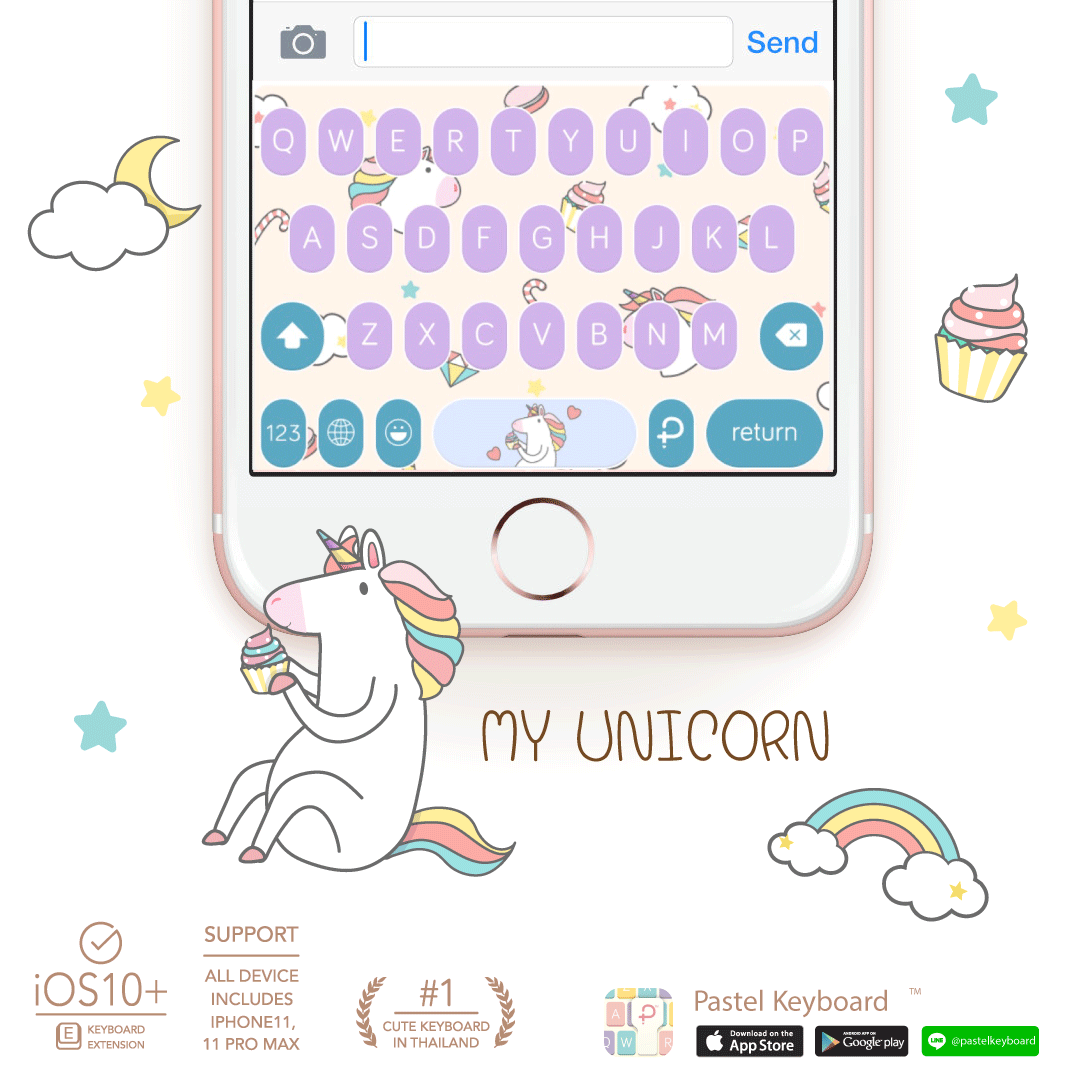 My Unicorn Keyboard Theme⎮ Sanrio (E-Voucher) for Pastel Keyboard App