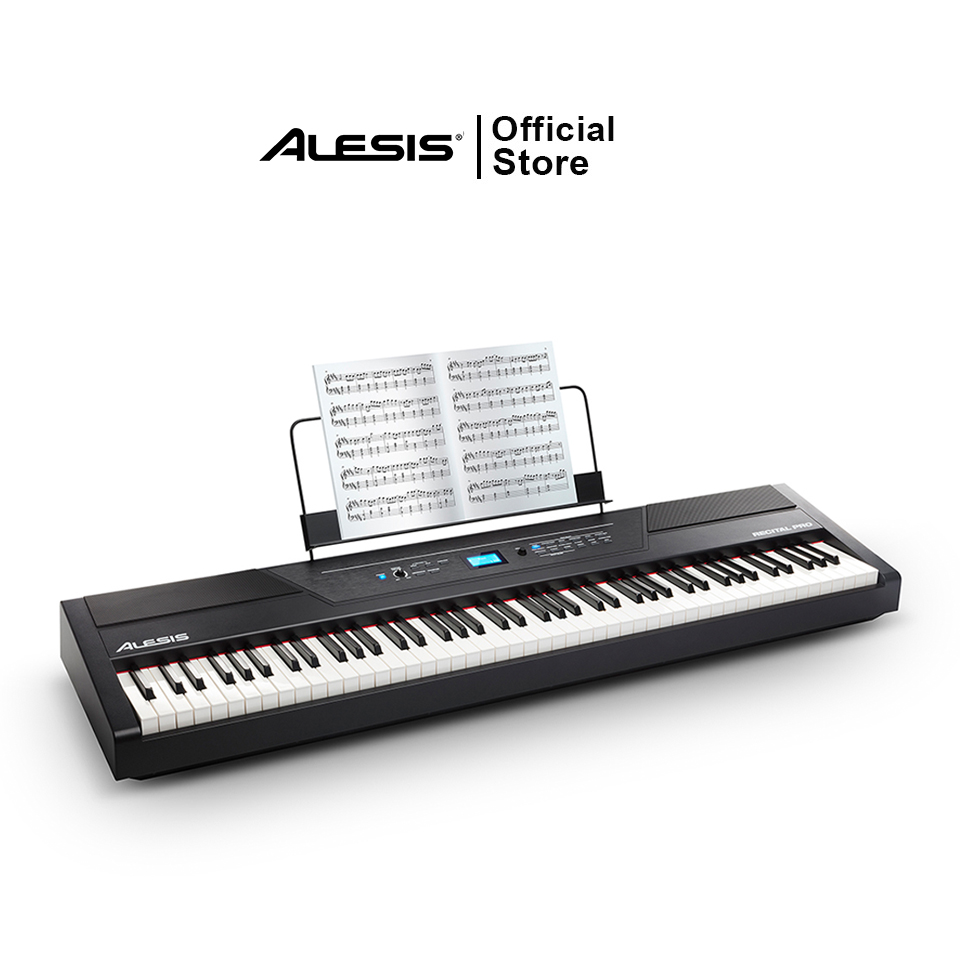 Alesis RECITALPRO เปียโนไฟฟ้า Digital Piano 88 คีย์พรีเมี่ยมขนาดเต็มแบบพิเศษพร้อมการตอบสนองต่อการปรับระดับได้