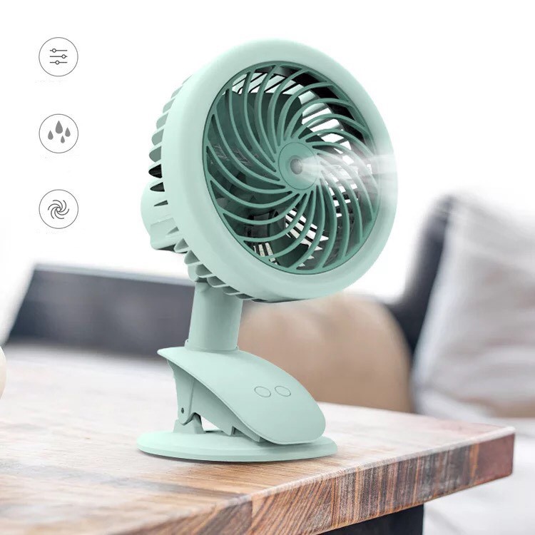 พัดลมไอเย็น Chargeable & USB Clip Fan Fog Fan พัดลมไอน้ำ สายชาร์จ USB แบบพกพา Sinthongshop พัดลมเย็น พัดลมไอเย็น Chargeable & USB Clip Fan Fog Fan พัดลมไอน้ำ สายชาร์จ USB แบบพกพา Sinthongshop พัดลมเย็น