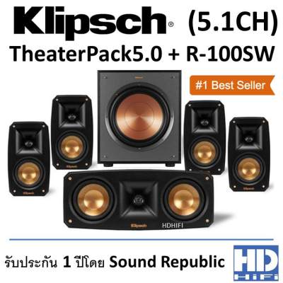 ดูภาพ Klipch Speaker Set5.1CH รุ่น TheaterPack5.0 + R100SW Black เพิ่มเติม Klipch Speaker Set5.1CH รุ่น TheaterPack5.0 + R100SW Black