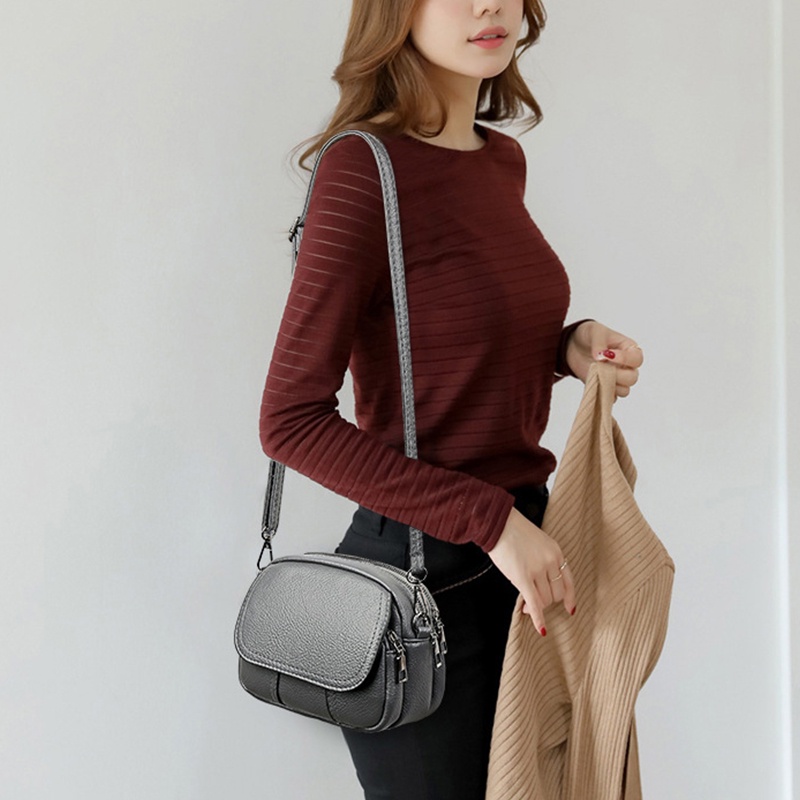 Yogodlns Retro Simple Flap Crossbody Messenger Bags High Quality Female Small Purse Beg Pu 6897