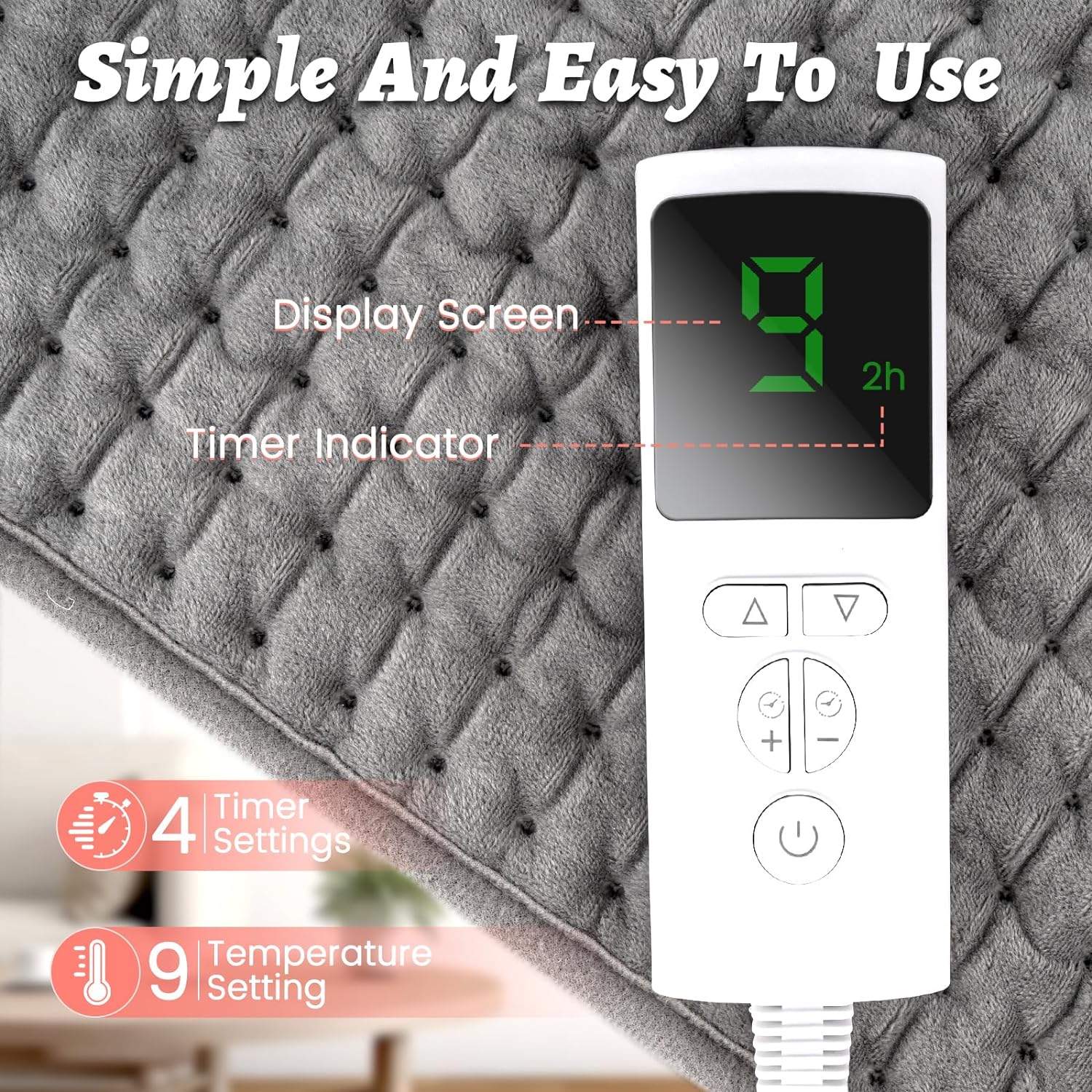 58*29Cm miếng sưởi ấm chạy điện Chăn Nước Nóng Mat Pad Hẹn Giờ 9 Nhiệt Độ Vật Lý Trị Liệu Nóng Lên Pad Cho cổ vai Trở Lại Cột Sống đau chân Relief