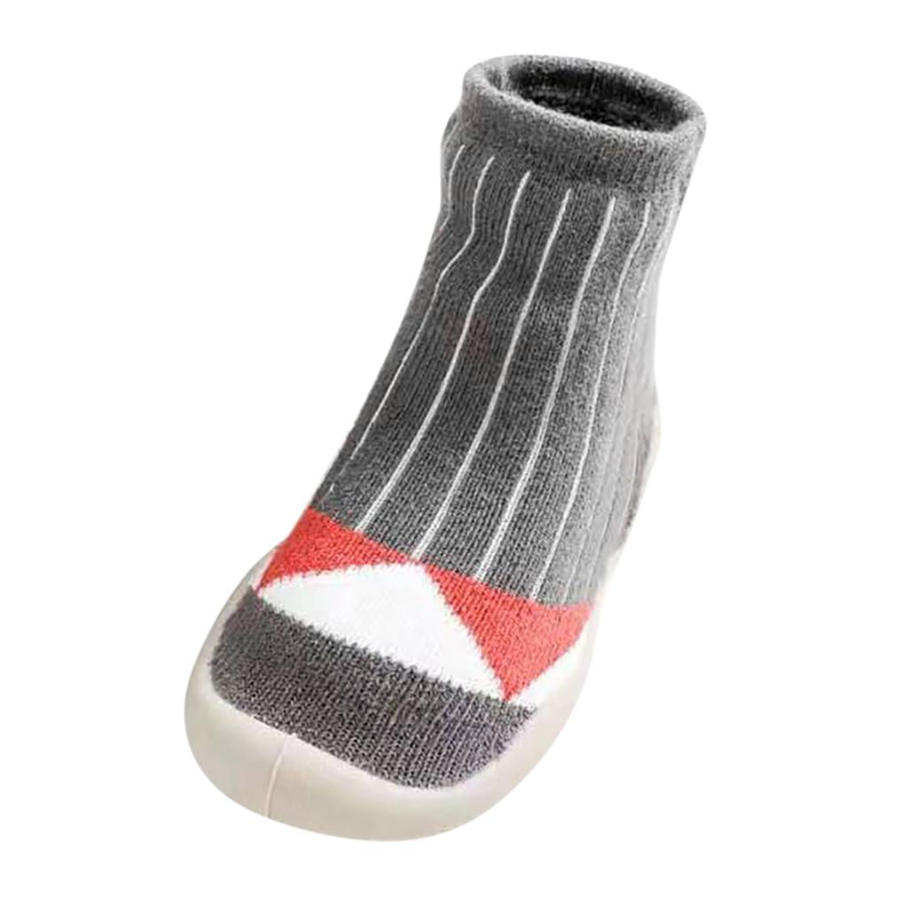Soft Newborn Baby Boys Girls Cartoon Floor Socks Anti-Slip Step Shoes Socks Gift