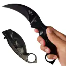 ภาพขนาดย่อของภาพหน้าปกสินค้ามีดพับ มีดคารัมบิต Fox Outdoor Karambit Knife B63 จากร้าน ChownEwy บน Lazada ภาพที่ 1