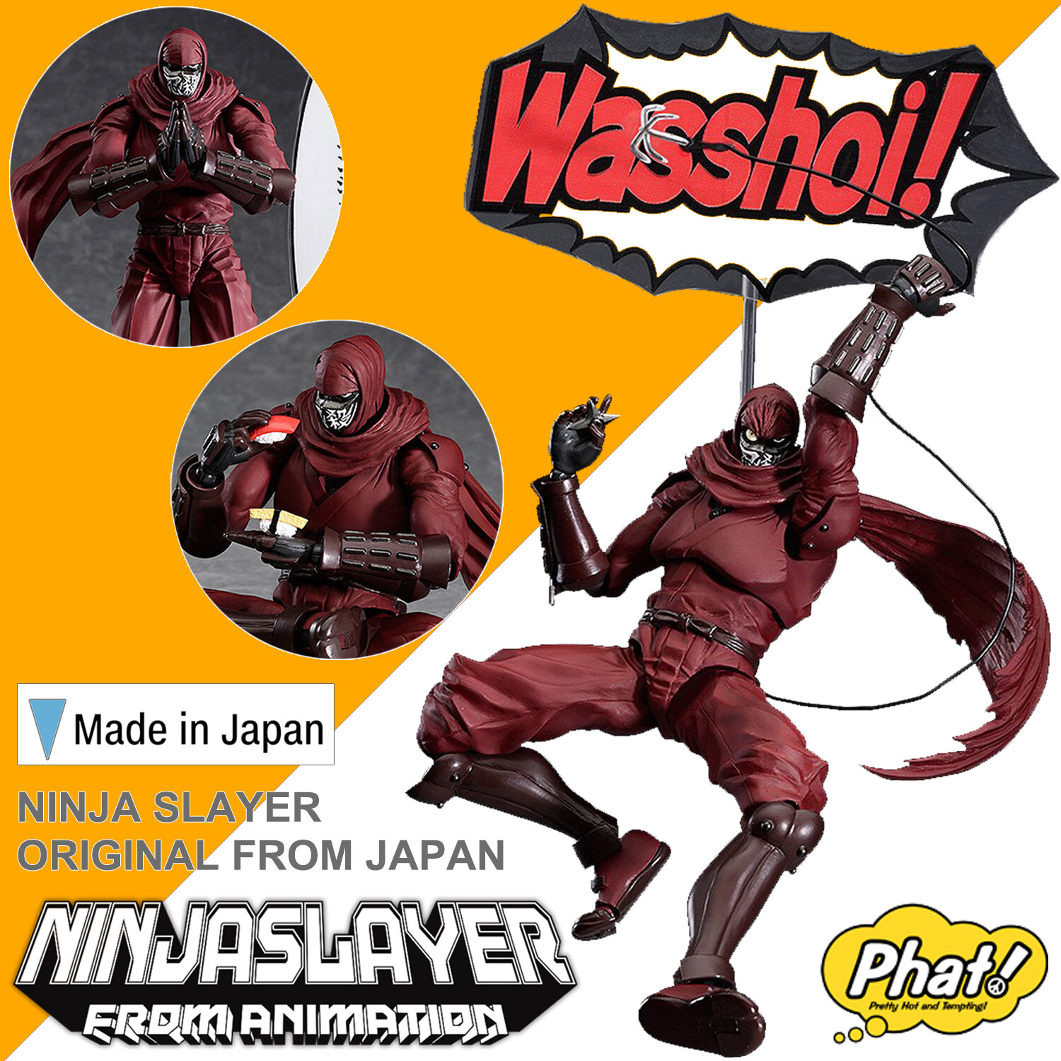 Model โมเดล ของแท้ 100% Phat Company จากการ์ตูนเรื่อง Ninja Slayer นินจาสเลเยอร์ Kenji Fujikido เคนจิ ฟูจิกิโด้ Vein of Soukaiya Ver Original from Japan Figma ฟิกม่า Anime ขยับแขน-ขาได้ ของขวัญ อนิเมะ การ์ตูน มังงะ Doll ตุ๊กตา manga Figure ฟิกเกอร์