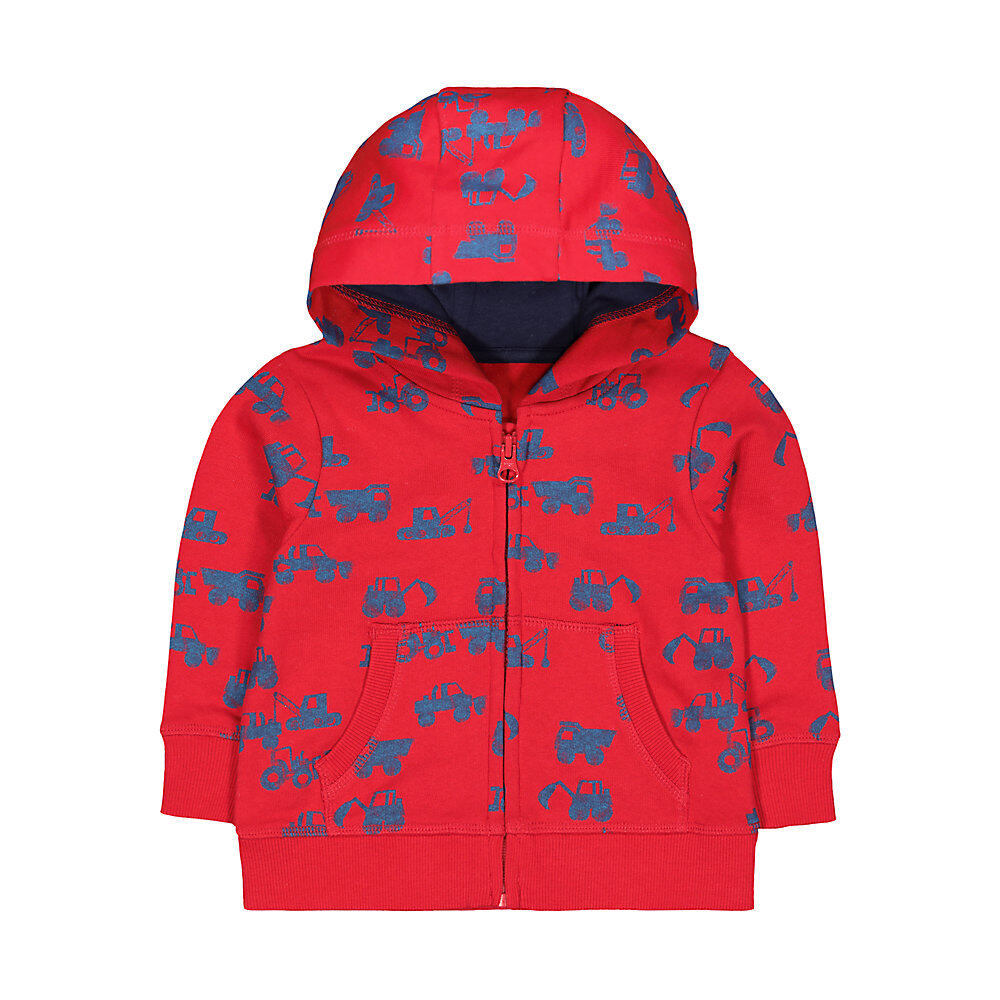 เสื้อกันหนาวมีฮู้ดเด็กผู้ชาย Mothercare red truck hoodie TD945