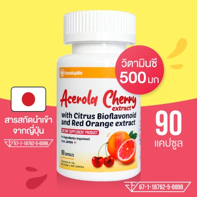Vitamin C Boostuplife Acerola Cherry plus Citrus Bioflavonoid วิตามินซี สำหรับบำรุงร่างกาย