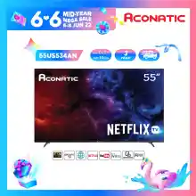 ภาพขนาดย่อของภาพหน้าปกสินค้าAconatic LED Netflix TV Smart TV สมาร์ททีวี (Netflix License) 4K UHD ขนาด 55 นิ้ว รุ่น 55US534AN (รับประกัน 3 ปี) จากร้าน Aconatic.official บน Lazada