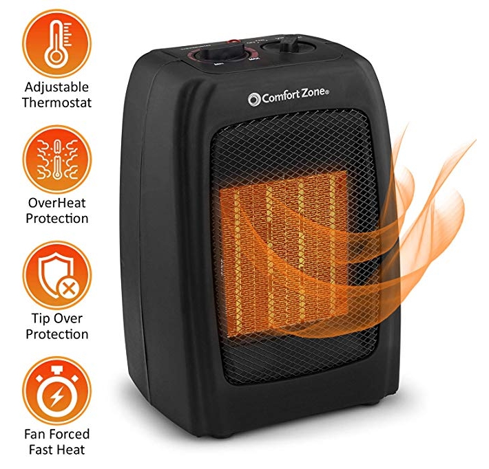Comfort Zone เคร องทำความร อน Ceramic Heater ฮ ทเตอร พกพา