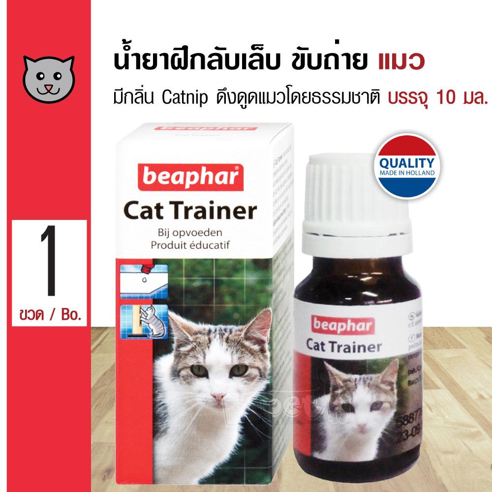 Beaphar Cat Trainer น้ำยาฝึกแมว มีกลิ่น Catnip ฝึกลับเล็บ ขับถ่าย เล่น สำหรับแมวทุกสายพันธุ์ (10 มล./ขวด)