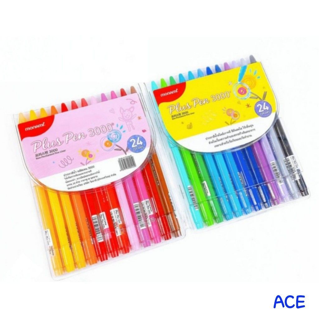 Monami Plus Pen 3000 ปากกาหมึกน้ำ 24 Color