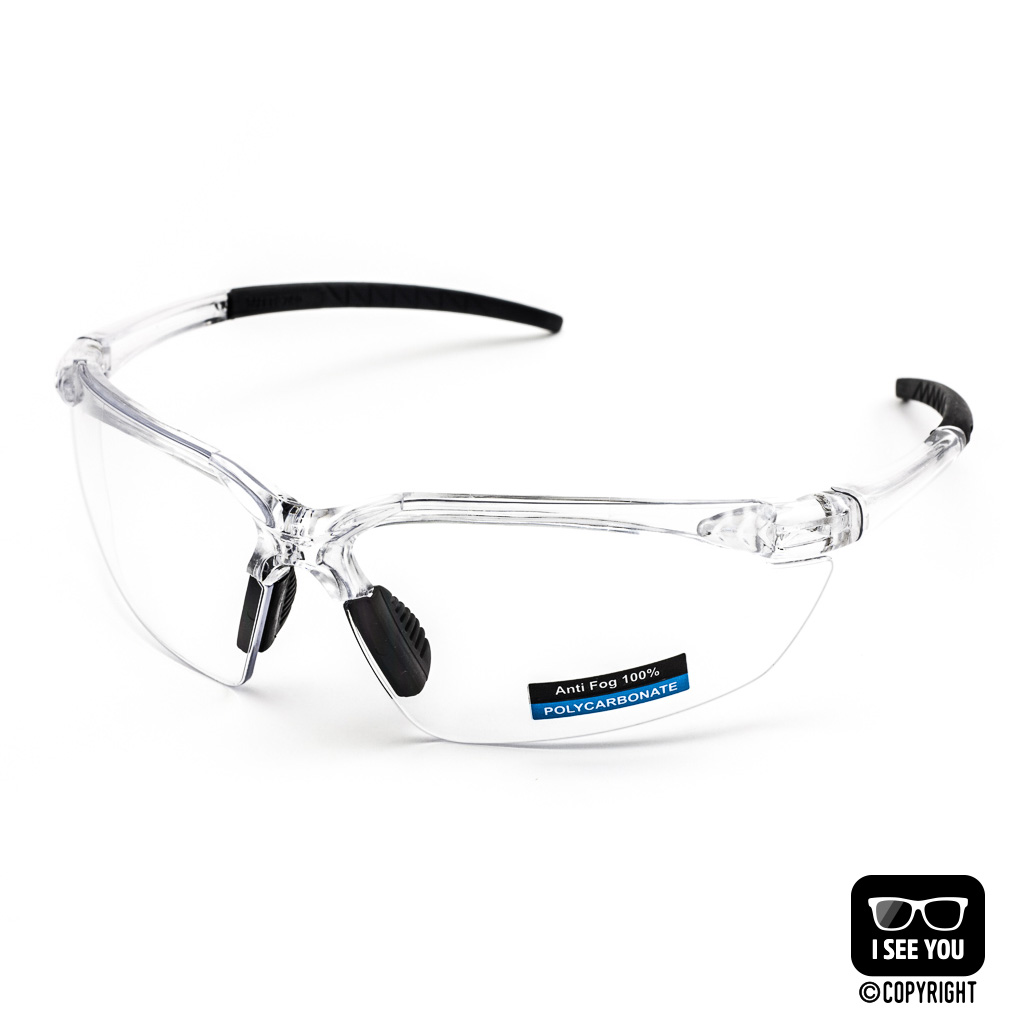 Sport Eyewear Anti Fog Polycarbonate UV400 แว่นเซฟตี้เลนส์นิรภัย ป้องกันฝ้าและไอน้ำ รุ่น 740AF (เลนส์ใส) สำหรับใส่เล่นกีฬาหรือปั่นจักรยานตอนกลางคืน