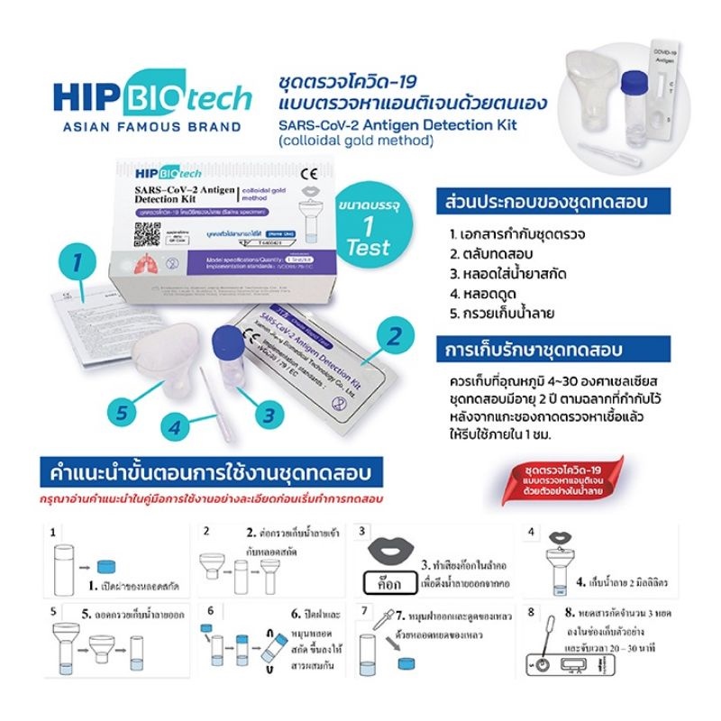ชุดตรวจโควิด-19 (SARS-CoV-2) Atigen test kit ATK ชุดตรวจ ATK ของแท้มี ...