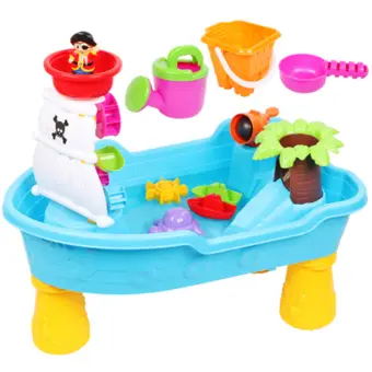 sand and water table pirate ship