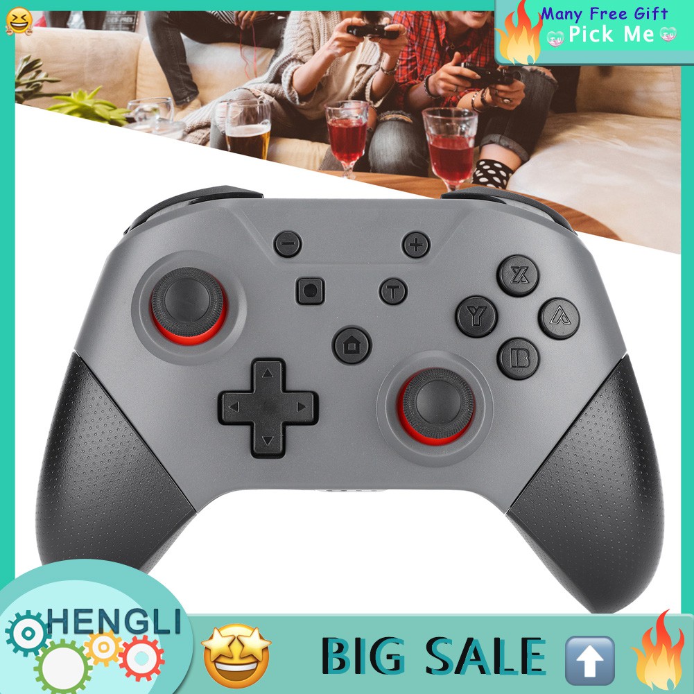 Hengli เกมแพดควบคุมเกมแบบไร้สายบลูทูธพร้อม Nfc 3 D จอยสติ๊กสําหรับ Nintendo Switch Pro iElI