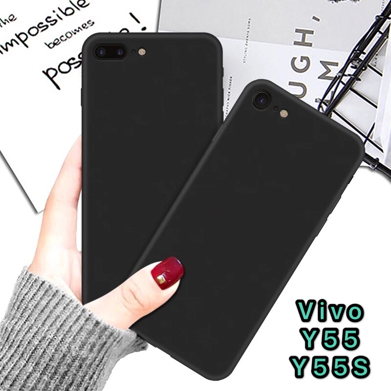 [ส่งจากไทย] Case Vivo Y55 / Y55s เคสโทรศัพท์วีโว่ y55 เคสนิ่ม tpu เคสสีดําสีแดง เคสซิลิโคน สวยและบางมาก
