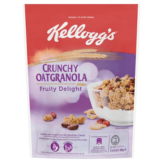 Kellogg's Crunchy Oat Granola 380 g. เคลล็อกส์ ครั้นชี่ โอ๊ต กราโนล่า
