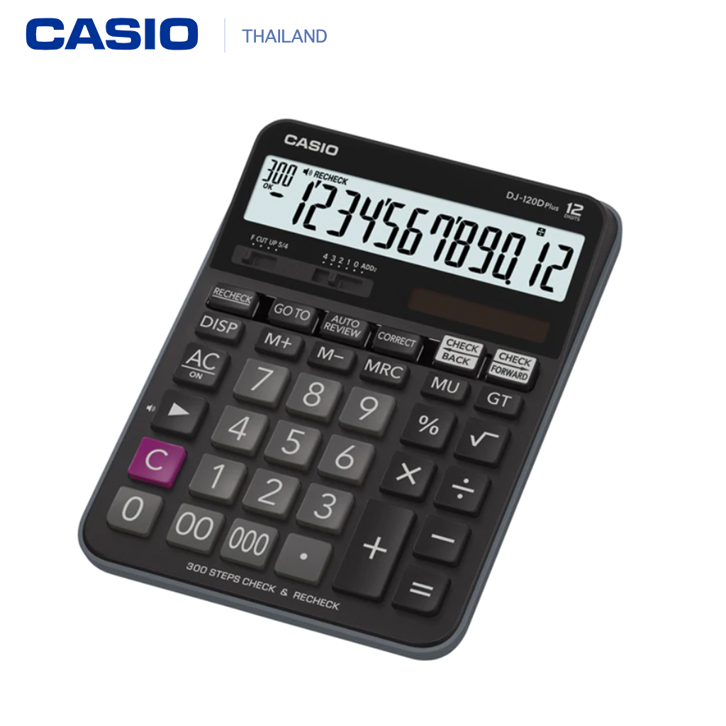 CASIO เครื่องคิดเลขคำนวณ 12 หลัก รุ่น DJ-120D PLUS ของแท้ 100% ประกันศูนย์ เซ็นทรัลCMG 2 ปี