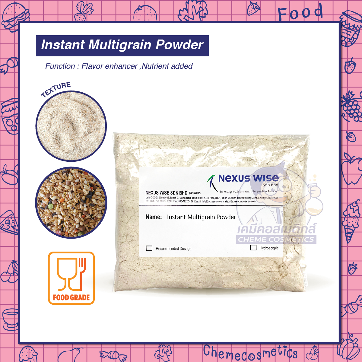 Instant Multigrain Powder ผงธัญพืชกว่า 20 ชนิด Plant-based milk มีกลิ่น ...