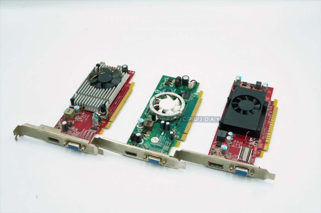 การ์ดจอ (VGA card) การ์ดจอเล่นเกมระดับล่าง PCI-E คละรุ่น