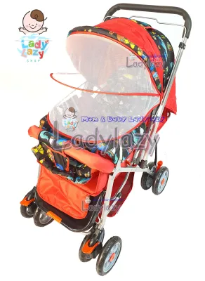 ladylazy baby stroller adjusts 3 levels color red
