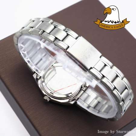 AMERICA EAGLE นาฬิกาข้อมือผู้หญิง สายสแตนเลส รุ่น AE023L - Silver / Blue