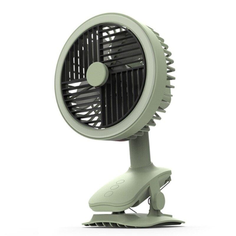 Bảng giá USB Desk Fan 3 Speeds Adjustable USB Rechargeable Clip-on Cooling Fan Strong Wind Quiet with Table Lamp Phong Vũ
