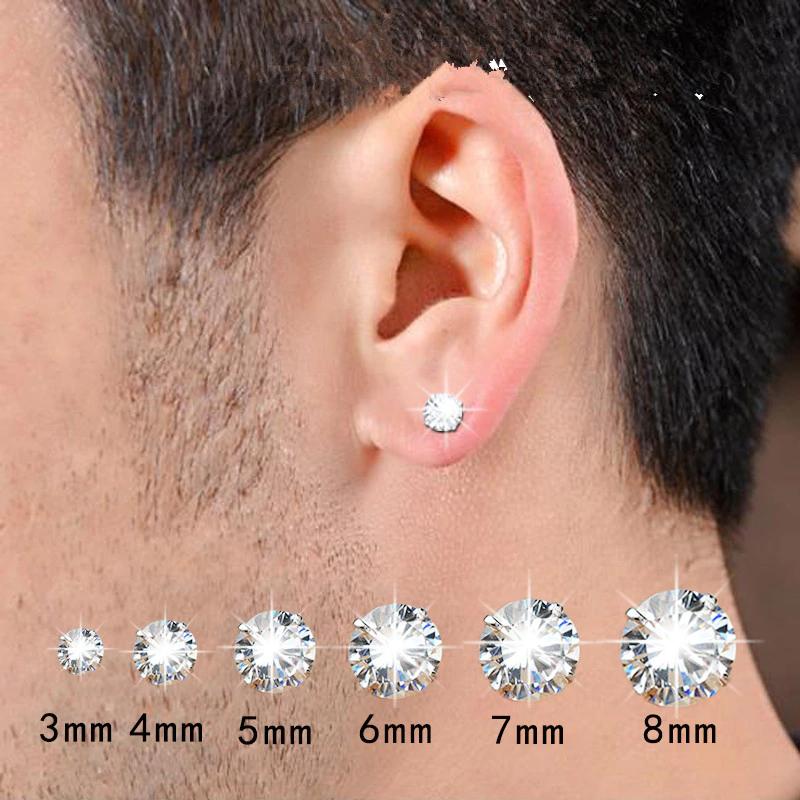 ต่างหู Classic Stainless Stee Stud Earrings For Women Ear Piercing Surgical Steel Ear Jewelry for Men Boys Women Girls - 1 ชิ้น
