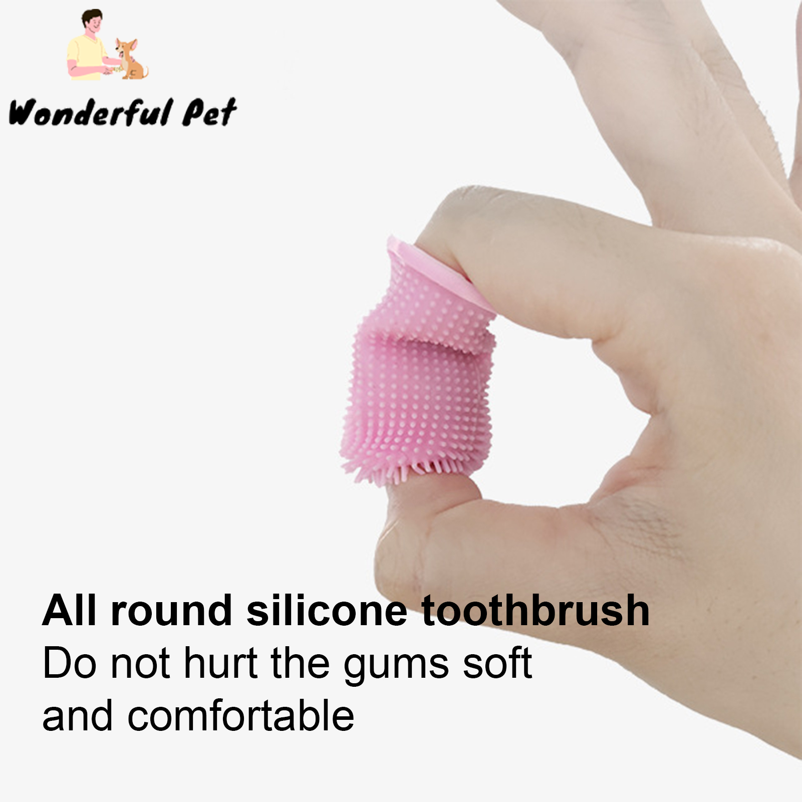 【Pet Supplies 】Pet Fingertip Toothbrush Soft Bristles Oral Cleaning