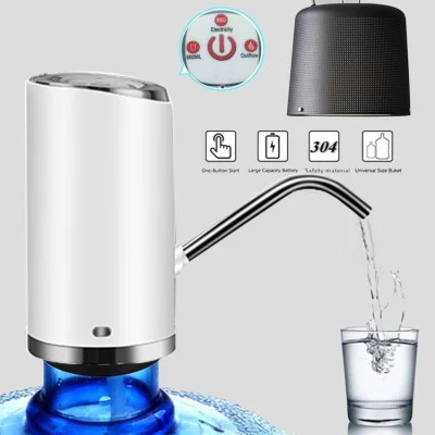 เครื่องปั๊มน้ำดื่มอัตโนมัติ ปั๊มดูดน้ำจากถังElectric Water Dispenser Pump Automatic Drinking Water Bottle Pump Smart Rechargeable USB Charging Wireless Pump