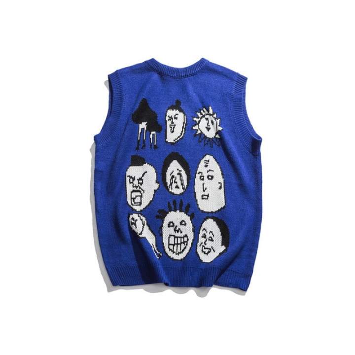 graphic sweater vest