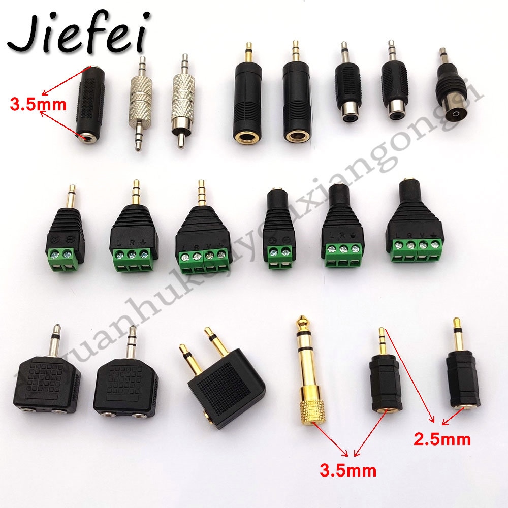 20 types of 3.5mm adapter Audio plug 1/8 quot; 3.5mm male female to RCA ...