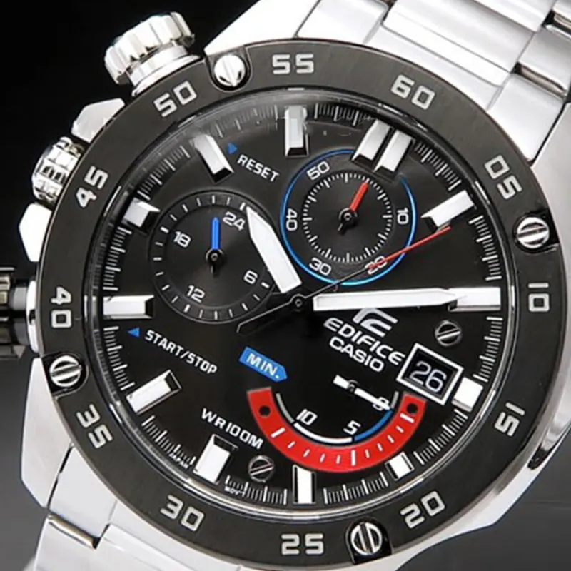 ภาพหน้าปกสินค้านาฬิกาข้อมือผู้ชายCasio Edificeสายสแตนเลส รุ่น EFR-558D-2AV(silver blue),EFR-558DB-1AV(silver black) (อุปกรณ์พร้อมกล่องรับประกัน1ปี) จากร้าน CASIO.SHOP บน Lazada