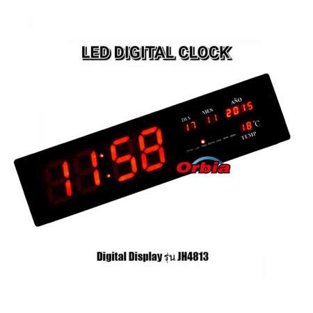 นาฬิกาดิจิตอล LED Digital Display รุ่น JH4813 (สีดำ/แดง)