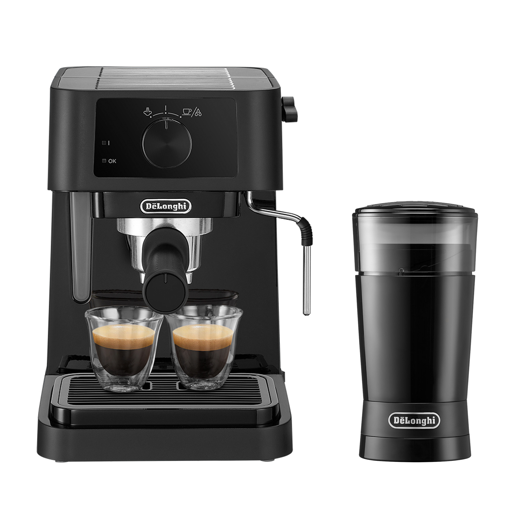 De'Longhi ชุดเครื่องชงกาแฟ Stilosa รุ่น EC230.BK + เครื่องบดเมล็ดกาแฟ