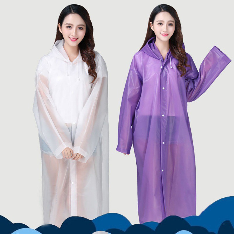 ☇卐 Longqia เสื้อกันฝนแฟชั่น สไตล์เกาหลี Rain coats กันน้ำ แบบหนา